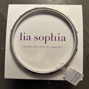 Lia Sophia Palisade Enamel Bangle Bracelet - Style 1358-05 (Cream)